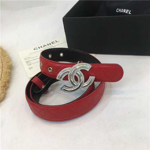 chanel logo buckle belt