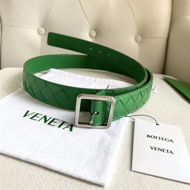 BOTTEGA VENETA イントレチアトベルト3.5cmグリーン