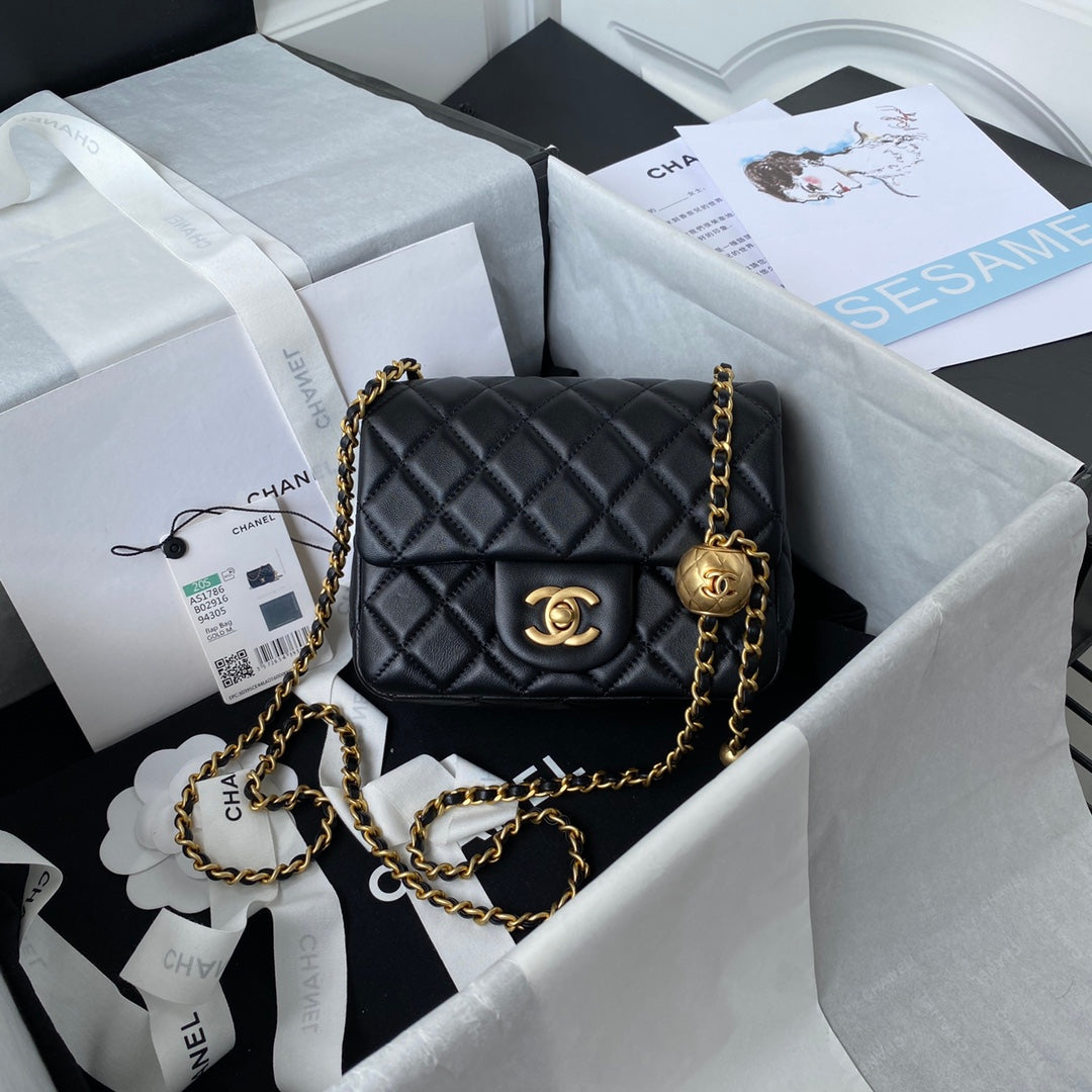 Chanel CF square with golden ball 1786