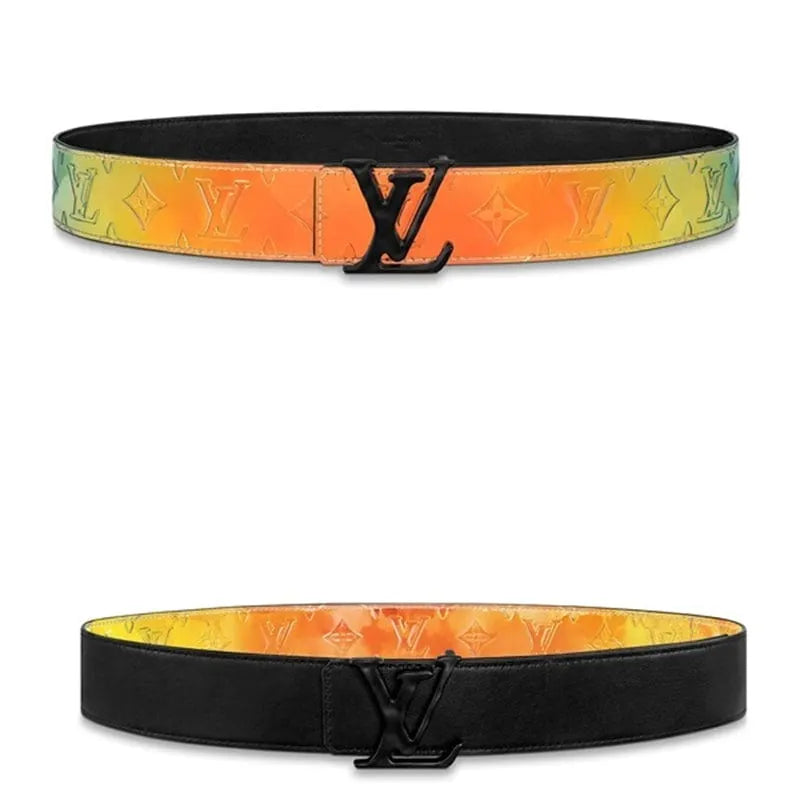 LOUIS VUITTON M0251 サンチュール LVシェイプ リバーシブル モノグラム プリズム ベルト