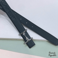 Hermès 25MM Black Mors H Buckle & Reversible Leather Strap Belt