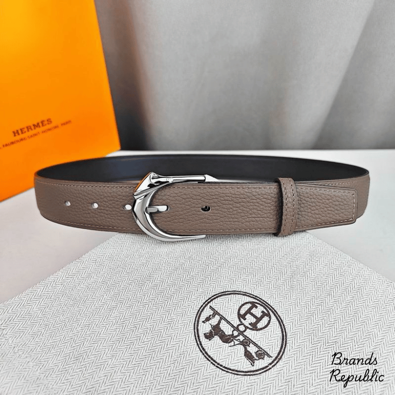 Hermès 32MM Taupe Rodeo 32 Belt In Different Buckle Colors