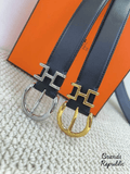 Hermès 33MM Black Mors H Belt In Different Buckle Colors