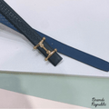 Hermès 25MM Mors H Buckle & Reversible Leather Strap Belt