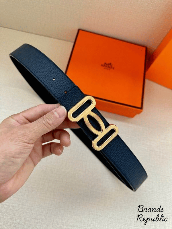 Hermès 34MM Odyssee Buckle & Reversible Leather Strap Belt In Different Buckle Colors