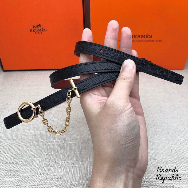 Hermès 13MM Burgundy Carrousel Reversible Belt In Different Buckle Colors