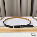 Hermès 15MM Pop H 15 Black Crocodile Embossed Leather Strap Belt In Different Buckle Colors