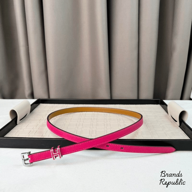 Hermès 15MM Pop H 15 Pink Epsom Belt In Different Buckle Colors