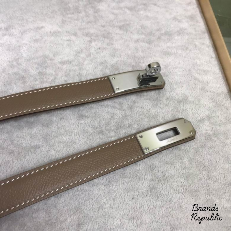 Hermès 18MM Kelly 18 Epsom Turn Lock Buckle Belt In Different Buckle Colors