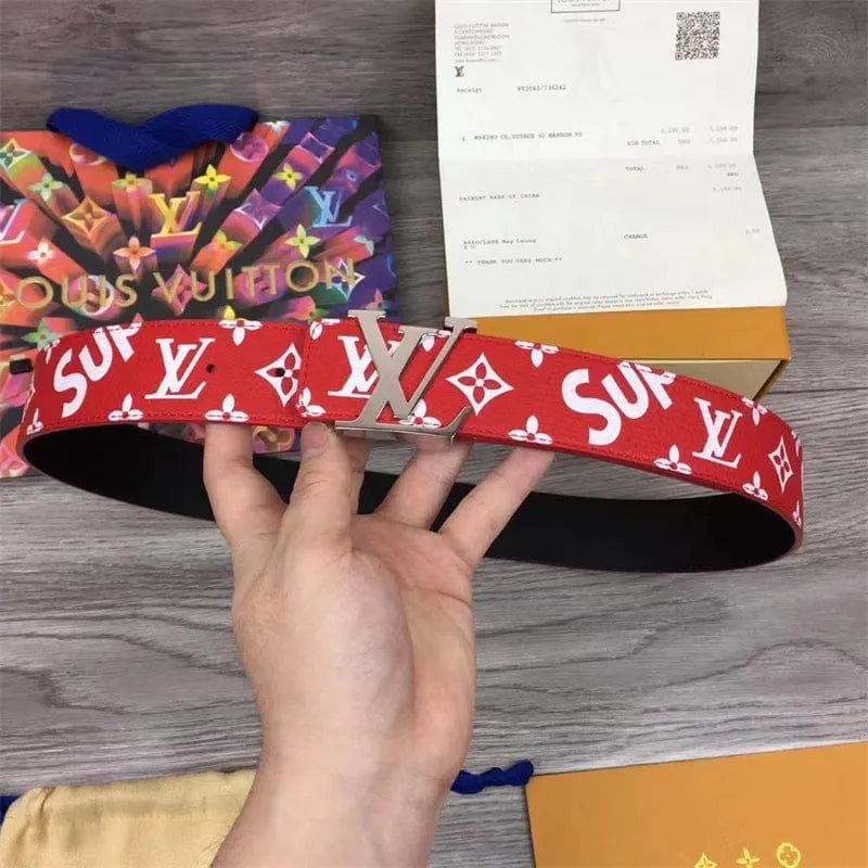 Louis Vuitton x Supreme ウルトラレア レッド 40MM リバーシブルベルトMP015S