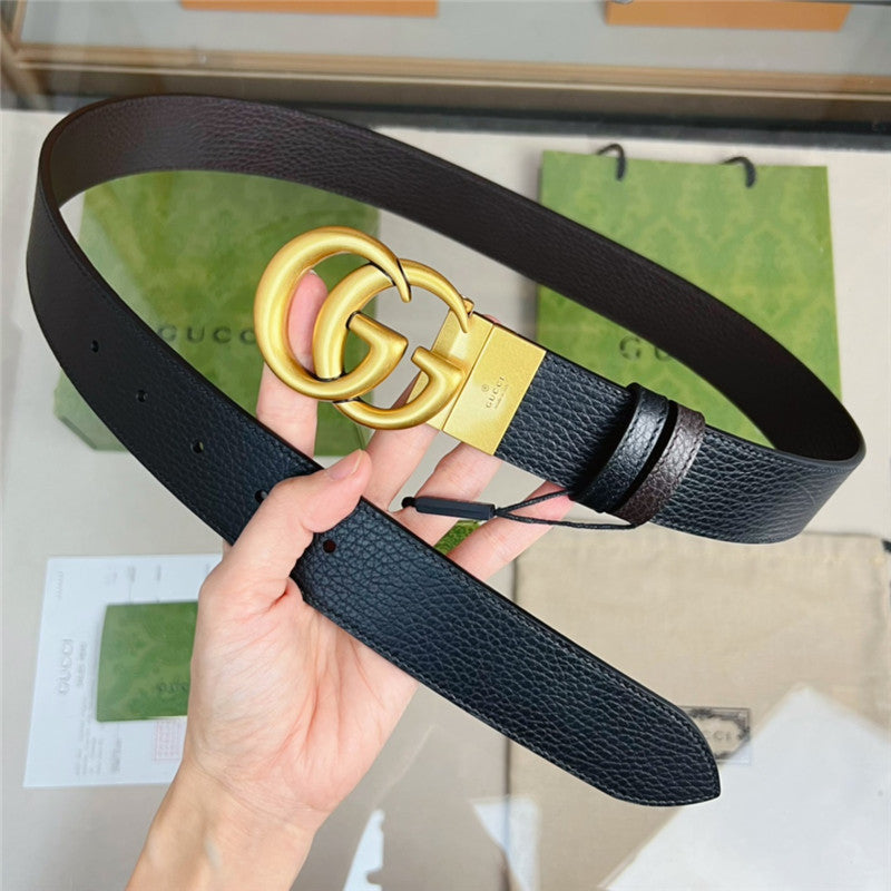 gucci reversible belt in textured leather