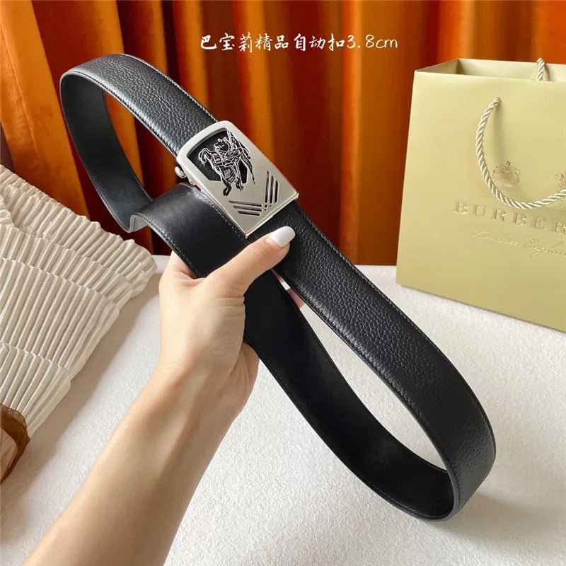 Burberry Pebbled Calfskin Belt