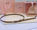 miumiu metal perforated micro-logo leather belt