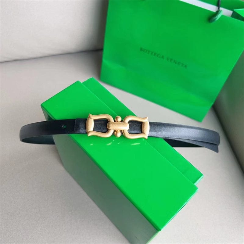 BOTTEGA VENETAレディースレザーベルト1.5cm