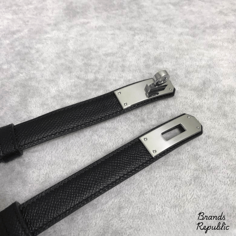 Hermès 25MM Black Kelly Belt In Different Buckle Colors
