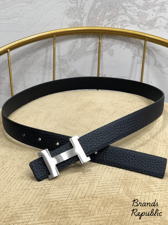 Hermès 25MM Black Constance Reversible H Belt In Different Buckle Colors