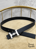 Hermès 25MM Black Constance Reversible H Belt In Different Buckle Colors