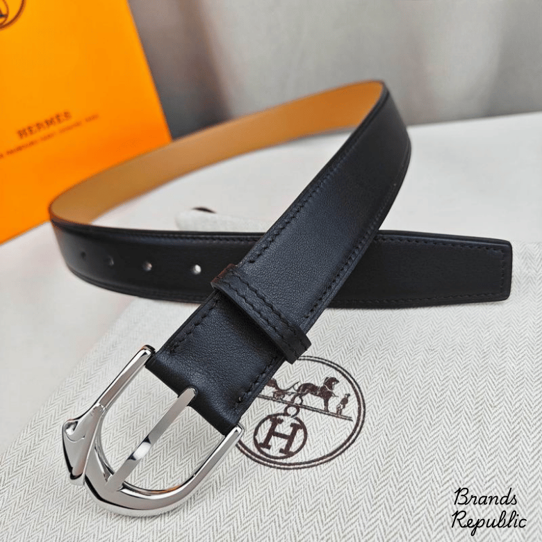 Hermès 32MM Black Rodeo 32 Belt In Different Buckle Colors