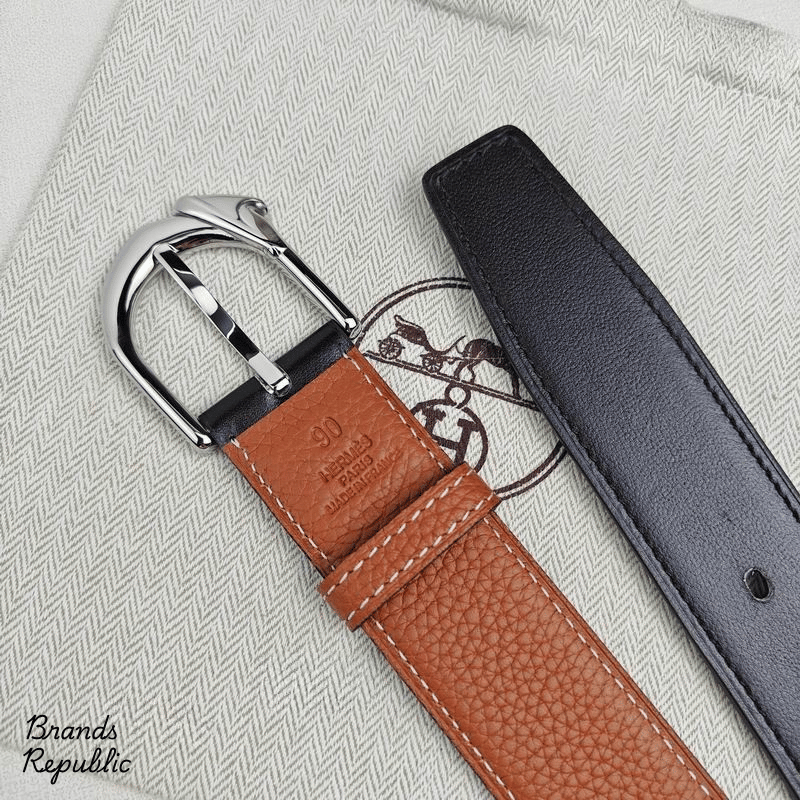 Hermès 32MM Brown Rodeo 32 Belt In Different Buckle Colors