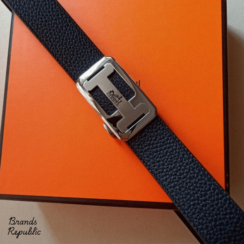 Hermès 34MM Black Quizz Buckle & Reversible Leather Strap Belt In Different Buckle Colors