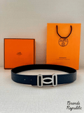 Hermès 34MM Odyssee Buckle & Reversible Leather Strap Belt In Different Buckle Colors