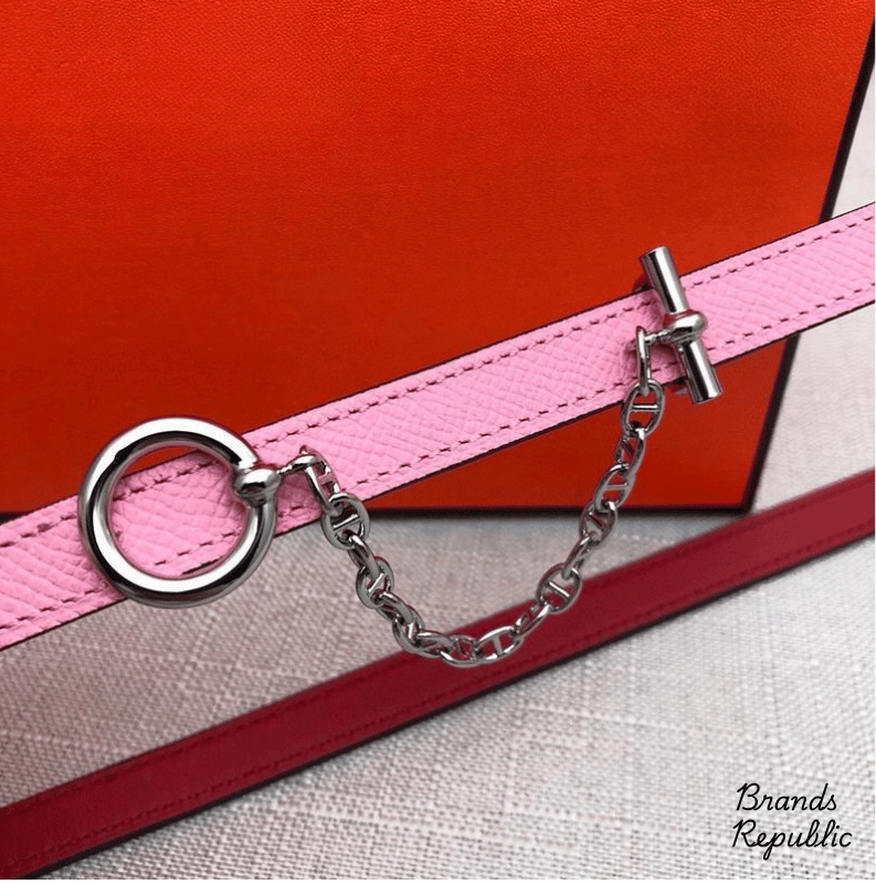 Hermès 13MM Pink Carrousel Reversible Belt In Different Buckle Colors
