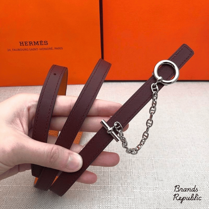 Hermès 13MM Orange Carrousel Reversible Belt In Different Buckle Colors