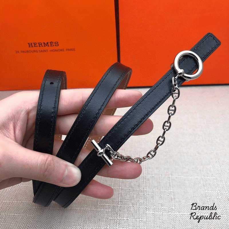 Hermès 13MM Brown Carrousel Reversible Belt In Different Buckle Colors