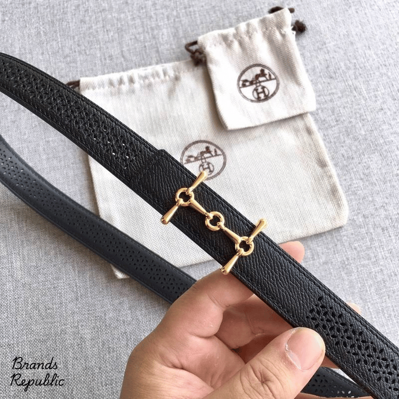 Hermès 24MM Mors H Black Belt