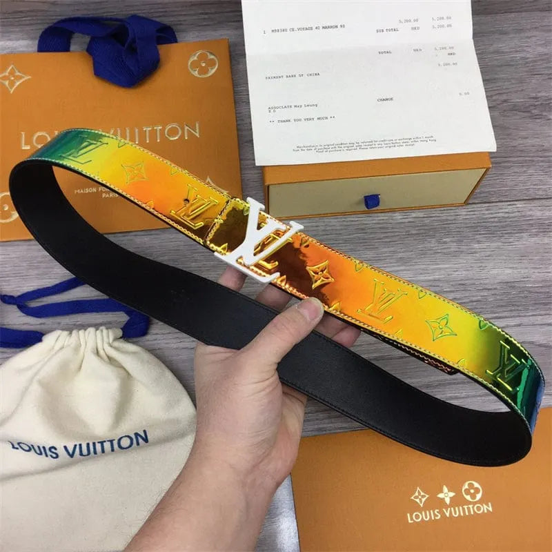 LOUIS VUITTON M0251 サンチュール LVシェイプ リバーシブル モノグラム プリズム ベルト