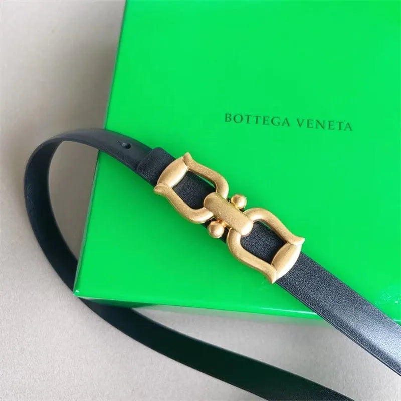 BOTTEGA VENETAレディースレザーベルト1.5cm