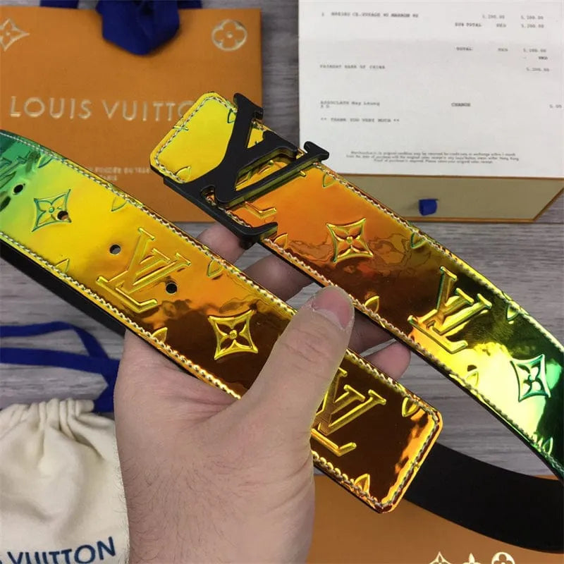 LOUIS VUITTON M0251 サンチュール LVシェイプ リバーシブル モノグラム プリズム ベルト