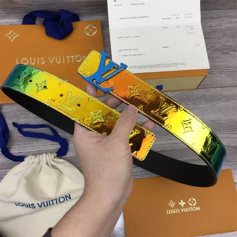 LOUIS VUITTON M0251 サンチュール LVシェイプ リバーシブル モノグラム プリズム ベルト