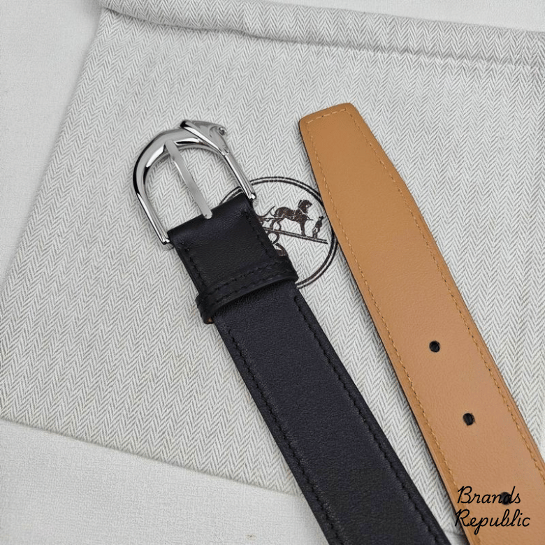 Hermès 32MM Black Rodeo 32 Belt In Different Buckle Colors