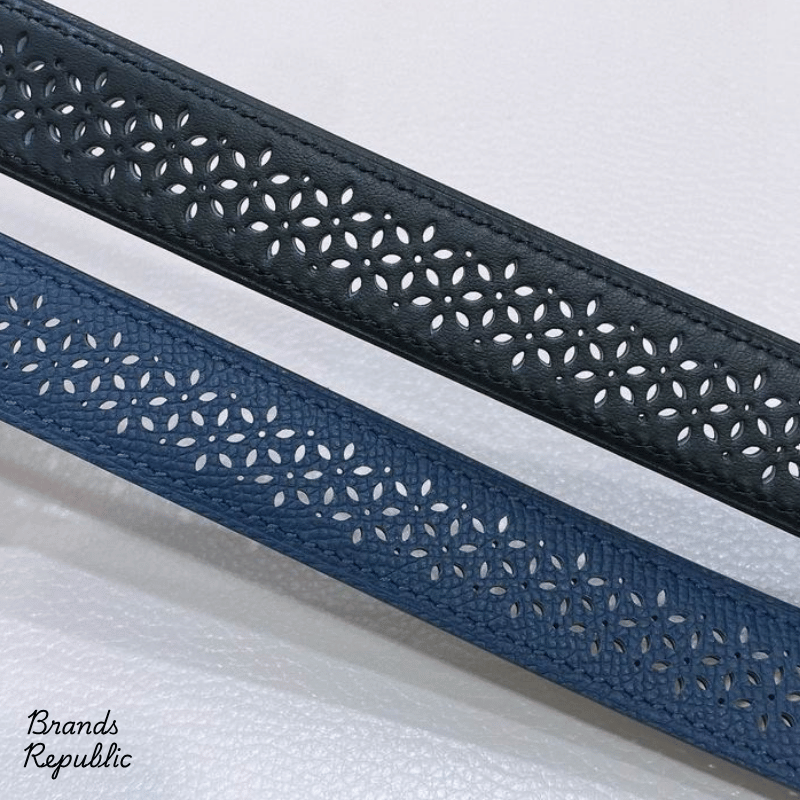 Hermès 25MM Mors H Buckle & Reversible Leather Strap Belt