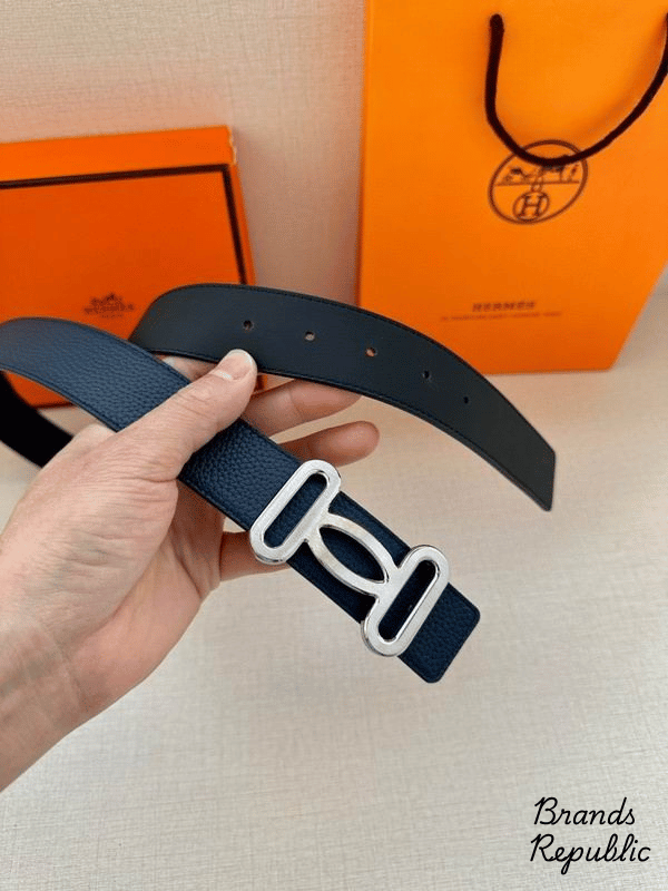 Hermès 34MM Odyssee Buckle & Reversible Leather Strap Belt In Different Buckle Colors