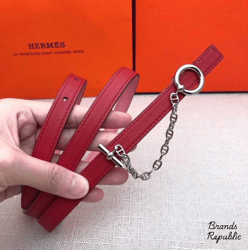 Hermès 13MM Pink Carrousel Reversible Belt In Different Buckle Colors