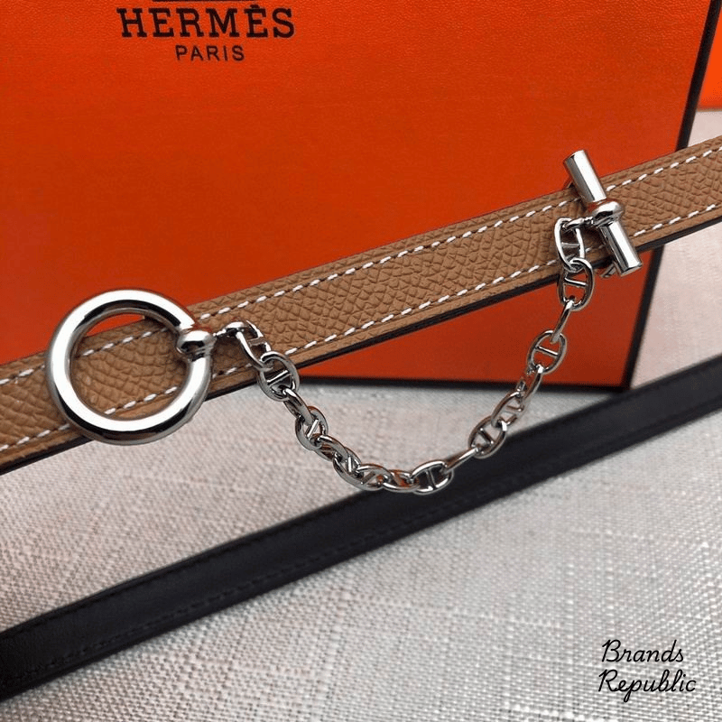 Hermès 13MM Brown Carrousel Reversible Belt In Different Buckle Colors
