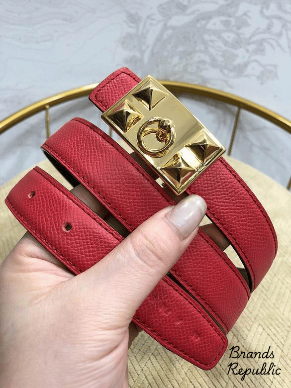 Hermès 25MM Collier de Chien (CDC) Leather Belt In Different Colors