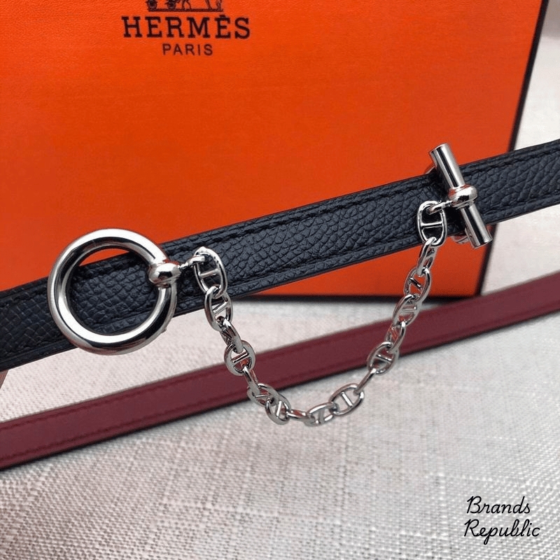 Hermès 13MM Burgundy Carrousel Reversible Belt In Different Buckle Colors
