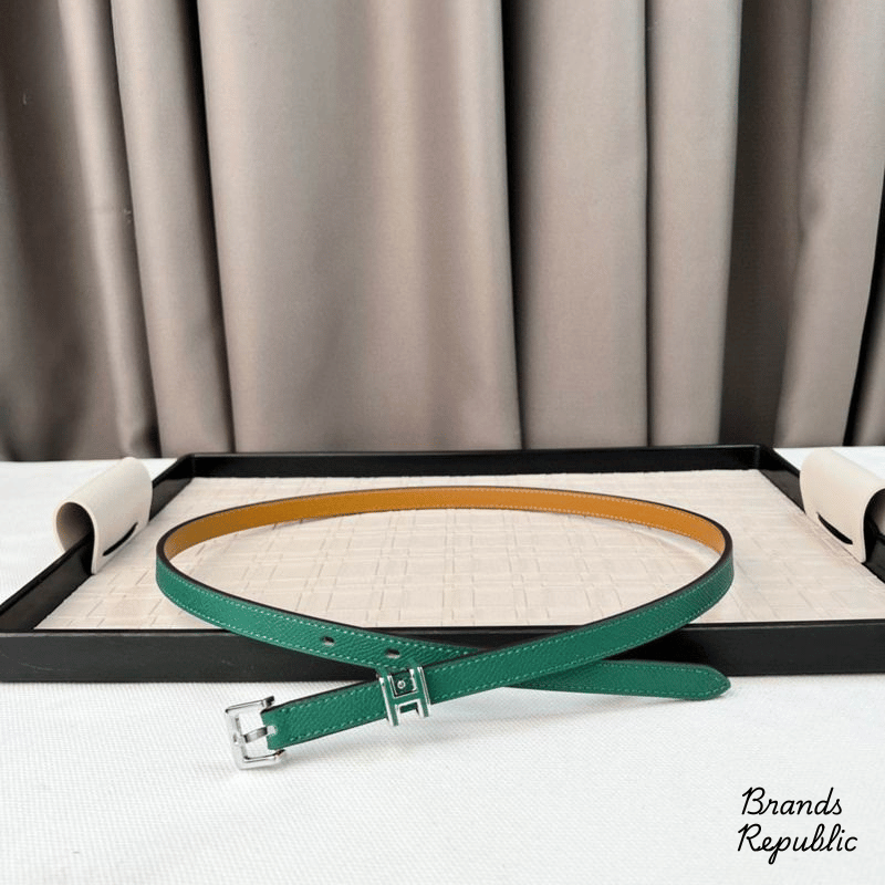 Hermès 15MM Pop H 15 Green Epsom Belt In Different Buckle Colors