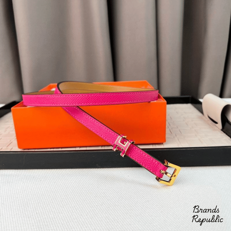 Hermès 15MM Pop H 15 Pink Epsom Belt In Different Buckle Colors