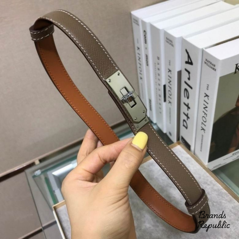 Hermès 18MM Kelly 18 Epsom Turn Lock Buckle Belt In Different Buckle Colors