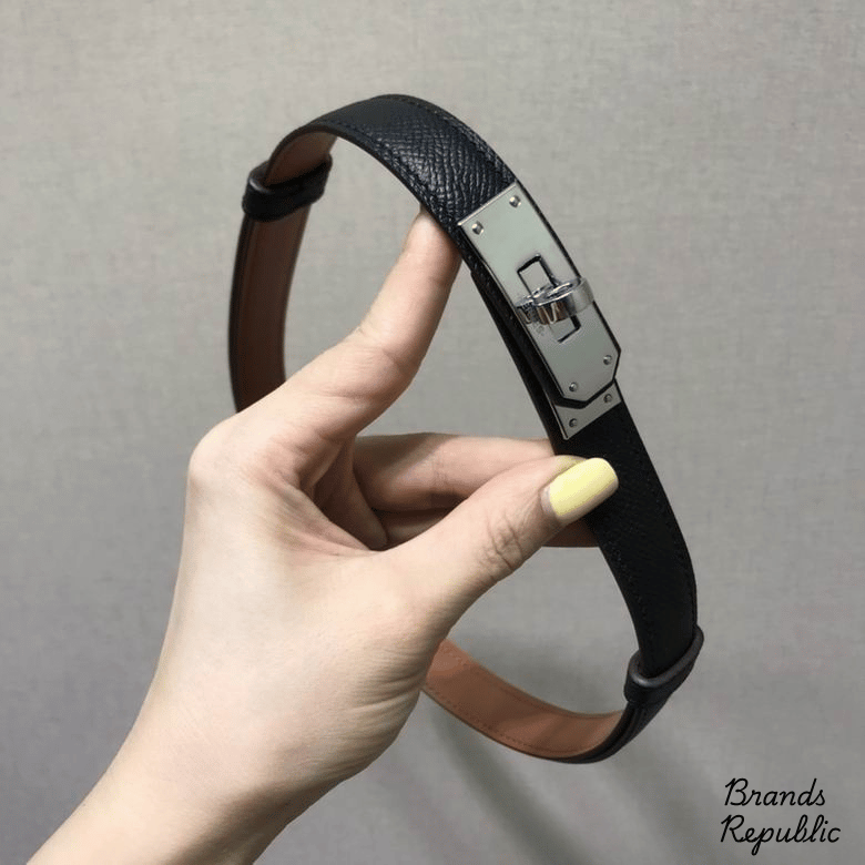 Hermès 25MM Black Kelly Belt In Different Buckle Colors