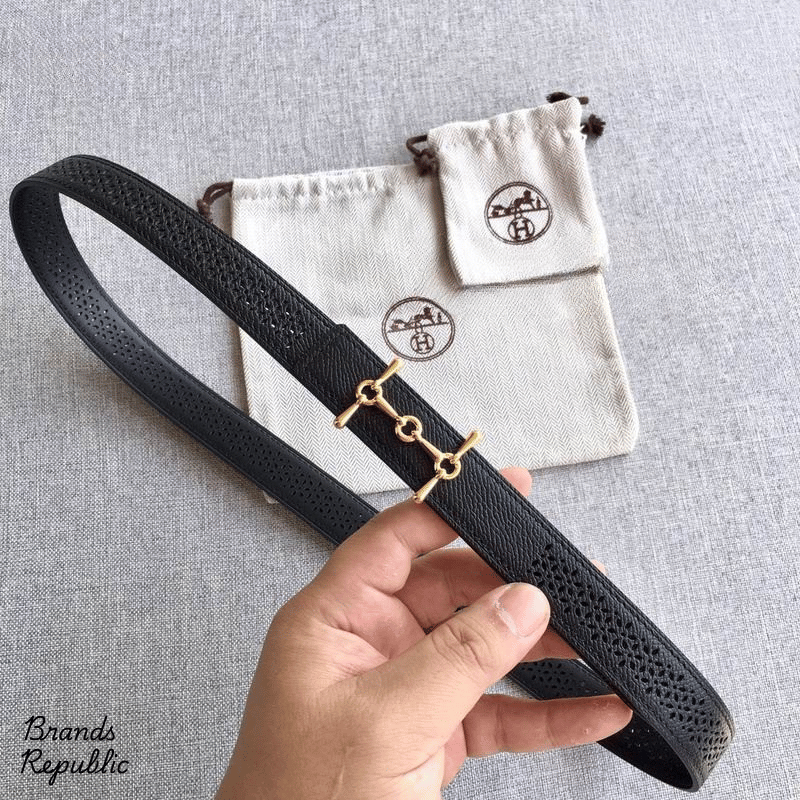 Hermès 24MM Mors H Black Belt
