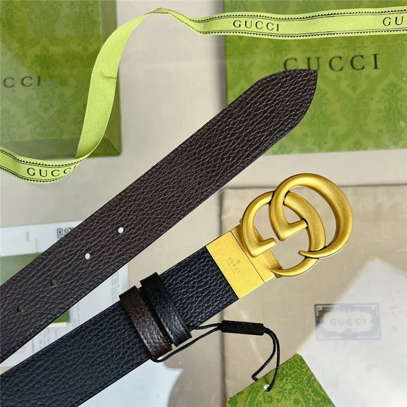 gucci reversible belt in textured leather