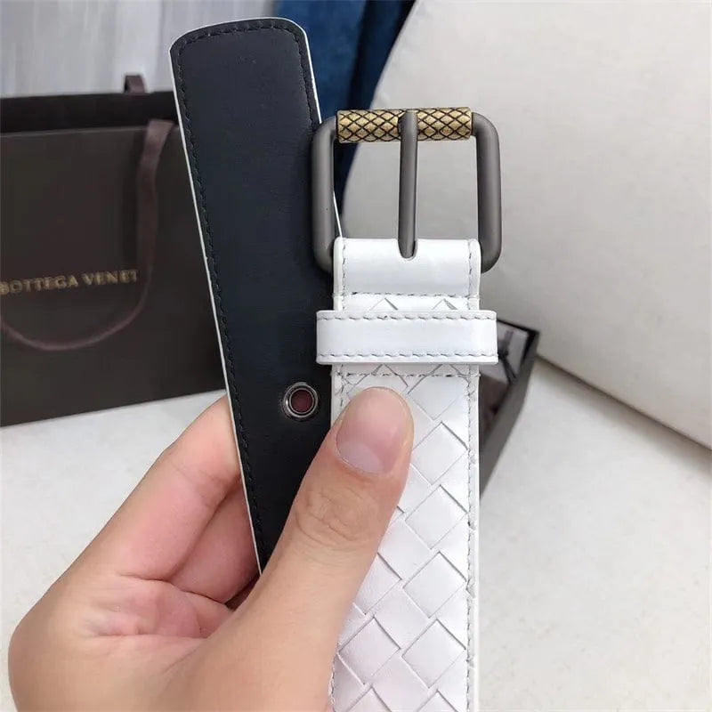BOTTEGA VENETA イントレチアトベルト3.5cmホワイト