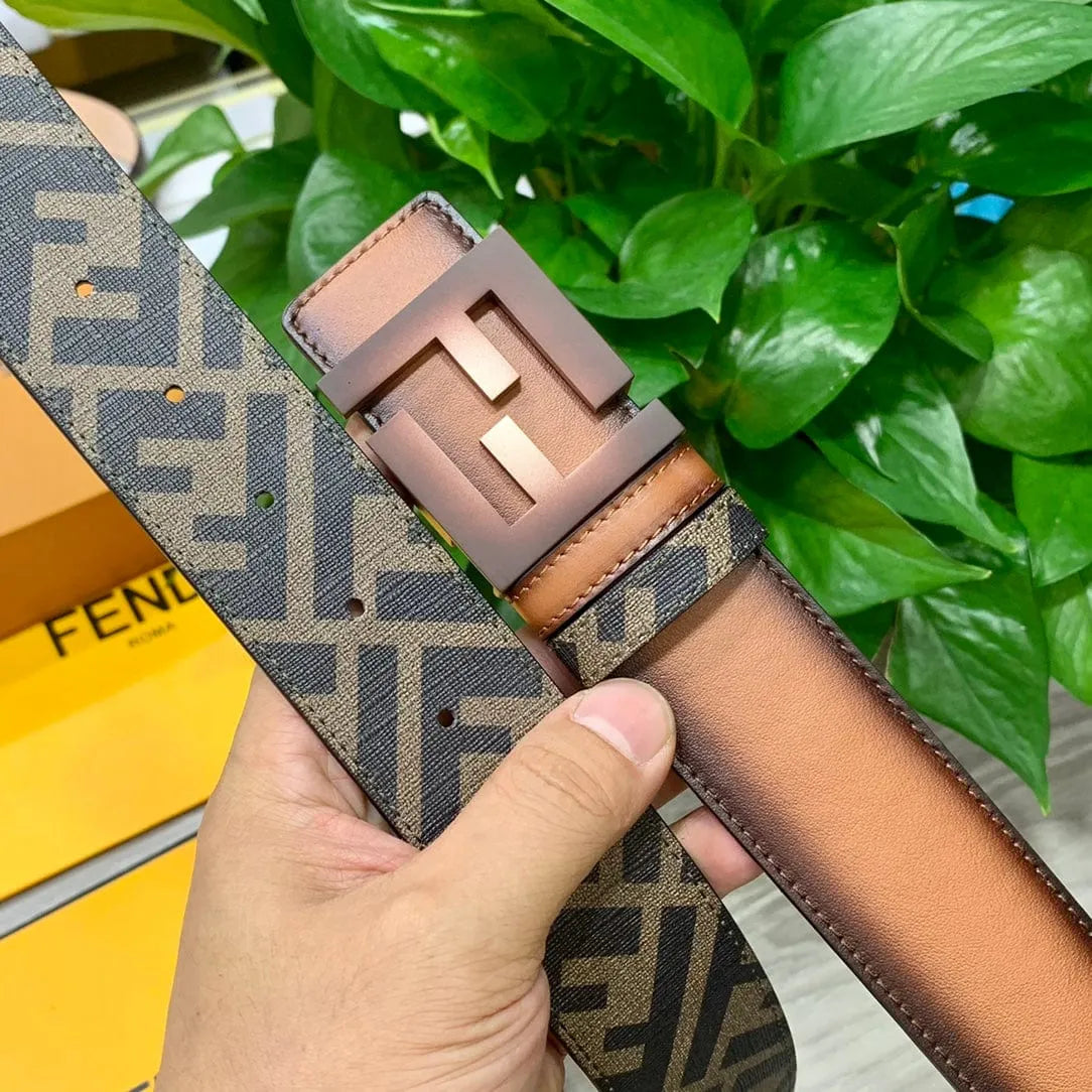★FENDI★FFロゴ レザー リバーシブル ベルト★4.0cm