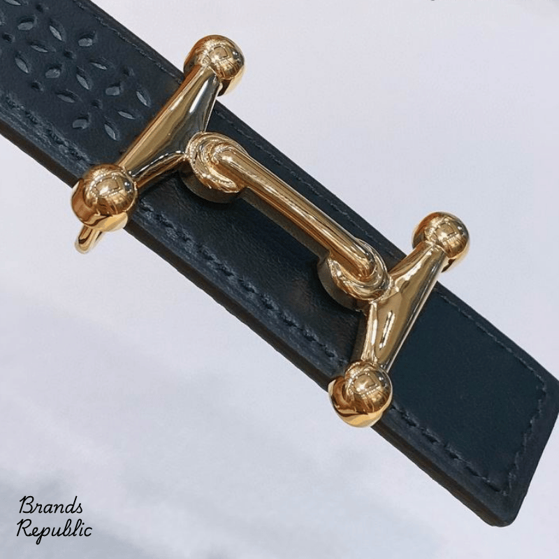 Hermès 25MM Mors H Buckle & Reversible Leather Strap Belt