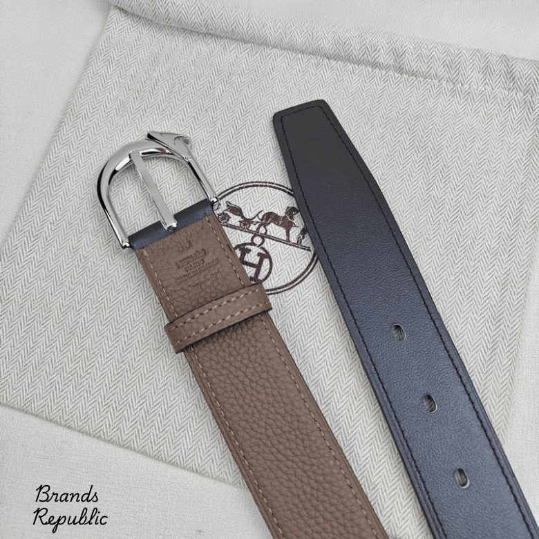 Hermès 32MM Taupe Rodeo 32 Belt In Different Buckle Colors